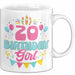 20. Geburtstag Tasse Frauen Mädchen Geschenkidee Lustig 20 Birthday Girl Lustiger Spruch Weiß Trendation