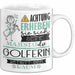 Golferin Tasse Geschenk Lustiger Spruch Bitte Erheben Sie Sich Seine Majestät Die Golferin Betritt Den Raum Weiß Trendation
