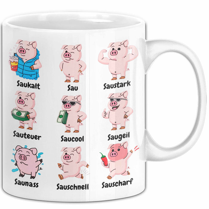 Schweinebauer Schweine Tier Tasse Geschenk Lustige Geschenkidee Spruch Arten Von Schweinen Weiß Trendation