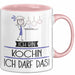 Geschenk für Köchin Tasse Lustige Geschenkidee Geburtstag Ich Bin Köchin Ich Darf Das Rosa Trendation