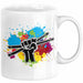 Schlagzeug-Spieler Geschenk Drummer Tasse Geschenkidee Spruch Bunte Farben Schlagzeuger Weiß Trendation