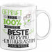 Beste Trekking-Enthusiastin Der Welt Tasse Geschenk für Eine Trekking-Enthusiastin Geprüft Und Sicher Geschenkidee Geburtstag Weihnachten Weiß Trendation