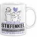 Stiefenkel Geschenk Tasse Ich Bin Stiefenkel Aber Sag Doch Einfach Superheld Lustige Geschenkdiee für Stiefenkel Kaffee-Becher Weiß Trendation