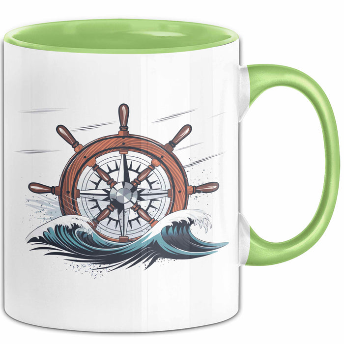 Schiffskapitän Tasse Geschenk Lustige Geschenkidee Spruch Für See Führer Grün Trendation