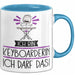 Geschenk für Keyboarderin Tasse Lustige Geschenkidee Geburtstag Ich Bin Keyboarderin Ich Darf Das Blau Trendation