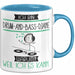 Drum-and-Bass-DJane Tasse Geschenk Ich Bin Drum-and-Bass-DJane Warum Weil Ich Es Kann Geschenkidee Geburtstag Blau Trendation