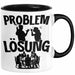 Poker Tasse Geschenk für Poker-Spieler Männer Geschenkidee Problem und Lösung Poker Spielen Kartenspielen Schwarz Trendation
