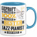 Jazz-Pianist Geschenk Lustiger Spruch für Jazz-Pianist Geschenkidee Bester Jazz-Pianist Der Welt Blau Trendation