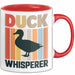 Quietscheente Tier Tasse Geschenk Lustige Geschenkidee Spruch Entenflüsterer Rot Trendation