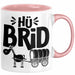 Hü Brid Tasse Geschenk Esel Hybrid Lustiges Hybrid Auto Pferd Esel Geschenkidee E-Auto Elektroauto Rosa Trendation