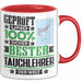 Tauchlehrer Geschenk Lustiger Spruch für Tauchlehrer Geschenkidee Bester Tauchlehrer Der Welt Rot Trendation