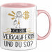 Verkäuferin Tasse Geschenk Ich Bin Verkäuferin Und Du So Geschenkidee Lustiger Spruch Becher Rosa Trendation