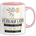 Verkäuferin Weil Es Keinen Schöneren Beruf Gibt Tasse Geschenk für Eine Verkäuferin Lustig Rosa Trendation
