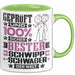 Schwippschwager Geschenk Lustiger Spruch für Schwippschwager Geschenkidee Bester Schwippschwager Der Welt Grün Trendation