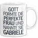 Gabriele Tasse Geschenk Gott Formte Die Perfekte Frau Gabriele Geschenkidee Weiß Trendation