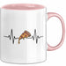 Pizzaesser Tasse Geschenk Pizza Herzschlag Essensliebhaber Rosa Trendation