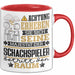 Schachspieler Geschenk Tasse Lustiger Spruch Erheben Sie Sich Der Schachspieler Betritt den Raum Rot Trendation