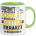 Tierarzt Geschenk Lustiger Spruch für Tierarzt Geschenkidee Bester Tierarzt Der Welt Grün Trendation