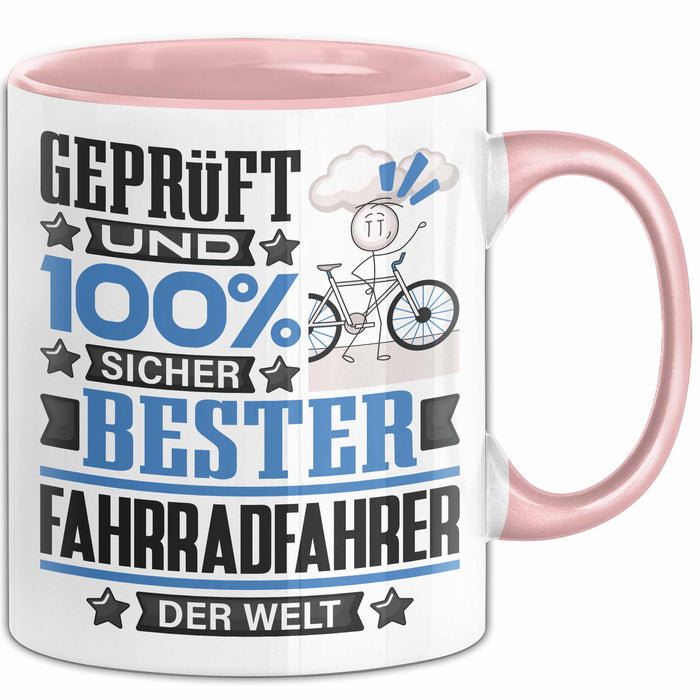 Fahrradfahrer Geschenk Lustiger Spruch für Fahrradfahrer Geschenkidee Bester Fahrradfahrer Der Welt Rosa Trendation