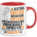 Discgolf-Spieler Geschenk Tasse Lustiger Spruch Erheben Sie Sich Der Discgolf-Spieler Betritt den Raum Rot Trendation