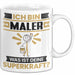 Maler Tasse Geschenk für Maler Geburtstag Lustiger Spruch Kaffee-Becher Was Ist Deine Superkraft Weiß Trendation