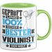 Violinist Geschenk Lustiger Spruch für Violinist Geschenkidee Bester Violinist Der Welt Grün Trendation