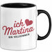 Martina Tasse Geschenk Ich Bin Vollkommen Martina Geschenkidee Geburtstag Schwarz Trendation