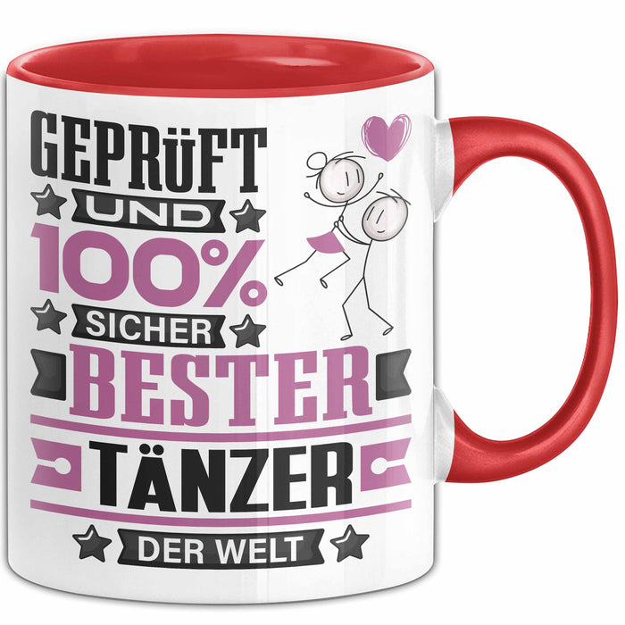 Tänzer Geschenk Lustiger Spruch für Tänzer Geschenkidee Bester Tänzer Der Welt Rot Trendation