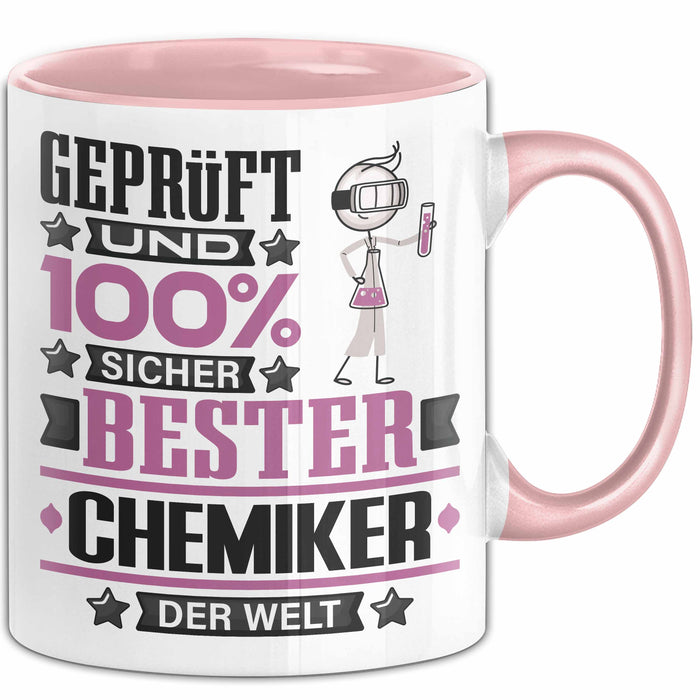 Chemiker Geschenk Lustiger Spruch für Chemiker Geschenkidee Bester Chemiker Der Welt Rosa Trendation