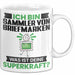 Sammler von Briefmarken Tasse Geschenk für Sammler von Briefmarken Geburtstag Lustiger Spruch Kaffee-Becher Was Ist Deine Superkraft Weiß Trendation