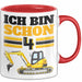 4. Geburtstag Geschenk Tasse Becher Jungs Bagger Ich Bin Schon 4 Rot Trendation