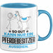 Pferdebesitzer Geschenk Tasse So Gut Kann Nur Ein Pferdebesitzer Aussehen Geschenkidee Kaffee-Becher Blau Trendation