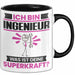 Ingenieur Tasse Geschenk für Ingenieur Geburtstag Lustiger Spruch Kaffee-Becher Was Ist Deine Superkraft Schwarz Trendation