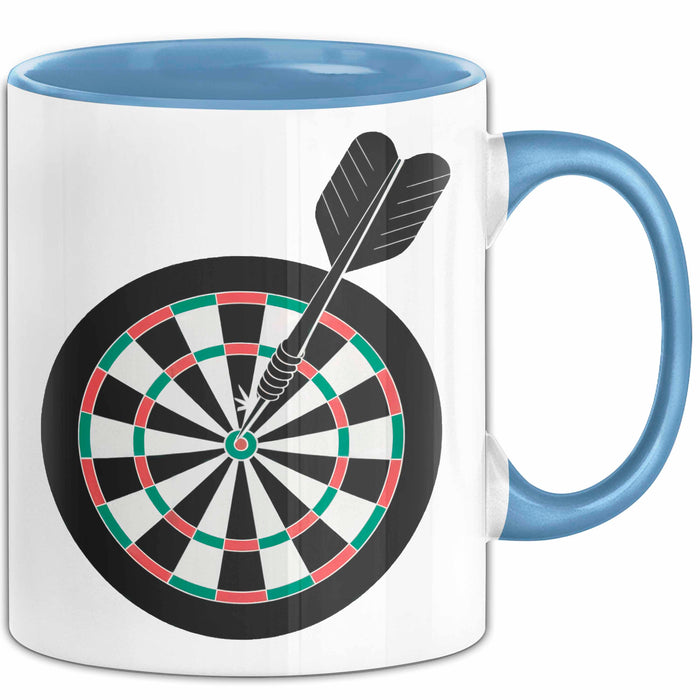 Darts Spieler Tasse Geschenkidee Bullseye Champion Lustiger Geschenkidee Lustig Blau Trendation