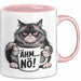 Katzen Tierliebhaber Tasse Geschenk Lustige Geschenkidee Spruch Ähm Nö Rosa Trendation