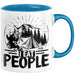 Camping Tasse Geschenk I Eat People Bär Kaffee-Becher Geschenkidee Camper Outdoor Blau Trendation