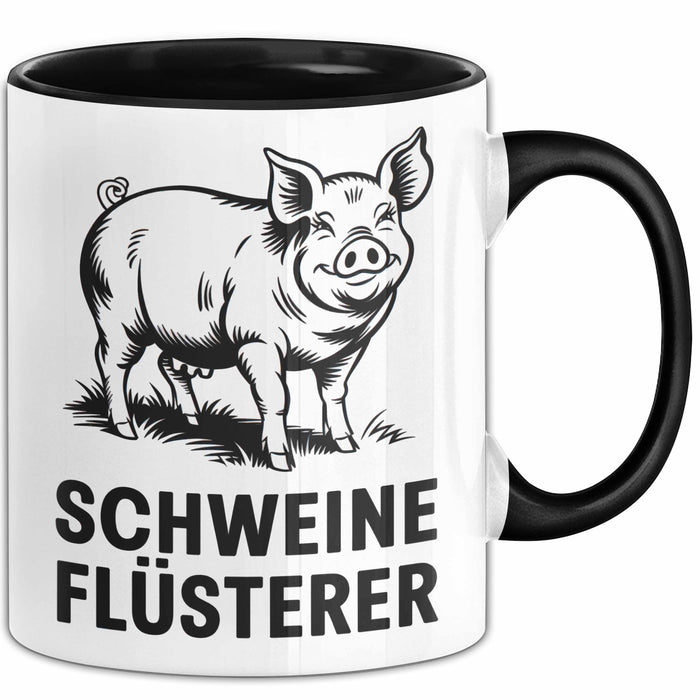 Schweinebauer Schweine Tier Tasse Geschenk Lustige Geschenkidee Spruch Schweineflüsterer Trendation
