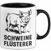 Schweinebauer Schweine Tier Tasse Geschenk Lustige Geschenkidee Spruch Schweineflüsterer Trendation