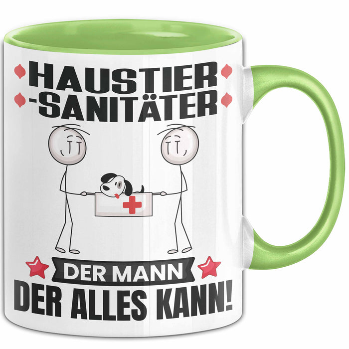 Haustiersanitäter Tasse Geschenk für Haustiersanitäter Der Mann Der Alles Kann Geschenkidee zum Geburtstag Grün Trendation