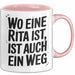 Rita Tasse Geschenk Wo Eine Rita Ist Ist Auch Ein Weg Geschenkidee Becher mit Name Rosa Trendation
