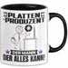 Plattenproduzent Tasse Geschenk für Plattenproduzent Der Mann Der Alles Kann Geschenkidee zum Geburtstag Schwarz Trendation