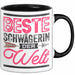 Schwägerin Geschenk Tasse Mit Spruch Beste Schwägerin Der Welt Becher Schwarz Trendation