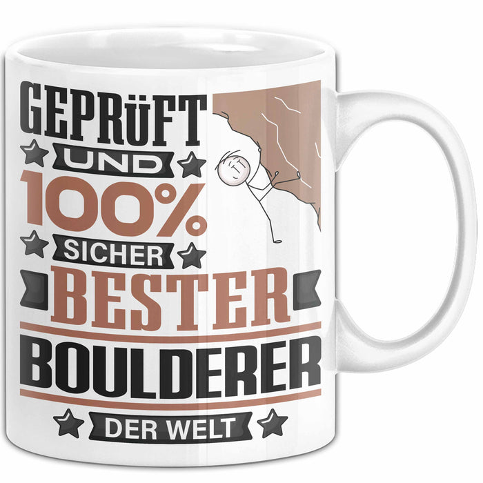 Boulderer Geschenk Lustiger Spruch für Boulderer Geschenkidee Bester Boulderer Der Welt Weiß Trendation