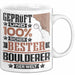 Boulderer Geschenk Lustiger Spruch für Boulderer Geschenkidee Bester Boulderer Der Welt Weiß Trendation