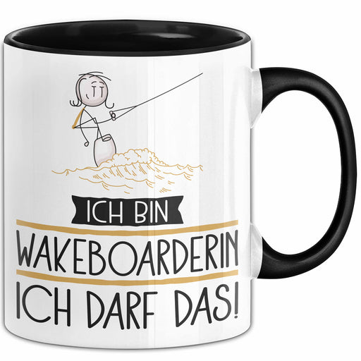 Geschenk für Wakeboarderin Tasse Lustige Geschenkidee Geburtstag Ich Bin Wakeboarderin Ich Darf Das Trendation
