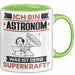 Astronom Tasse Geschenk für Astronom Geburtstag Lustiger Spruch Kaffee-Becher Was Ist Deine Superkraft Grün Trendation