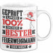Feuerwehrmann Geschenk Lustiger Spruch für Feuerwehrmann Geschenkidee Bester Feuerwehrmann Der Welt Weiß Trendation