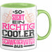 Schwiegervater Tasse Geschenk So Sieht Ein Richtig Cooler Schwiegerpapa Aus Becher Grün Trendation