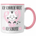 Ich Schnarche Nicht Ich Schnurre Tasse Geschenk Frauen Katzenliebhaber Geschenkidee Rosa Trendation