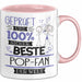 Beste Pop-Fan Der Welt Tasse Geschenk für Eine Pop-Fan Geprüft Und Sicher Geschenkidee Geburtstag Weihnachten Rosa Trendation